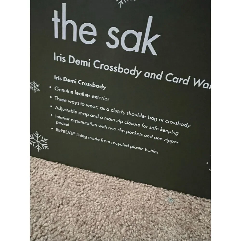 The Sak Iris Demi Crossbody & Card Wallet Gift Set Black Leather